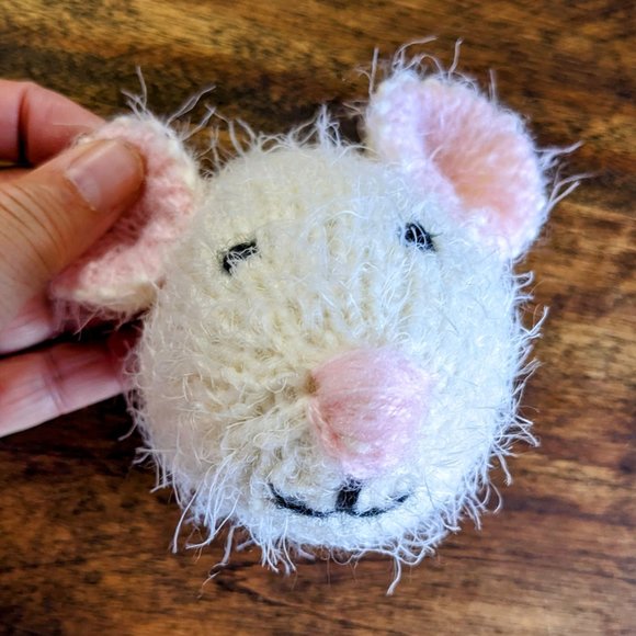 Meet Nelly Mouse handmade tricot stuffed animal baby shower -birthday gift 15 in - Picture 11 of 14